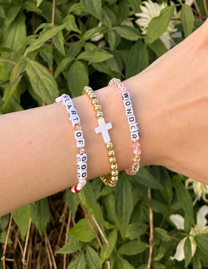 Elevated Faith Gold Cross Bracelet