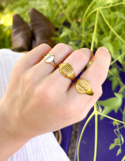 Elevated Faith Wildflower Signet Ring