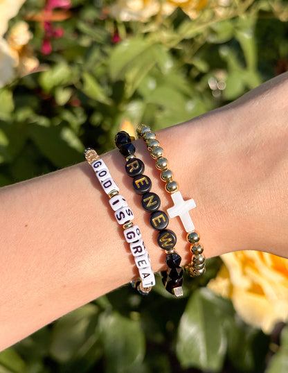 Elevated Faith Renew Letter Bracelet