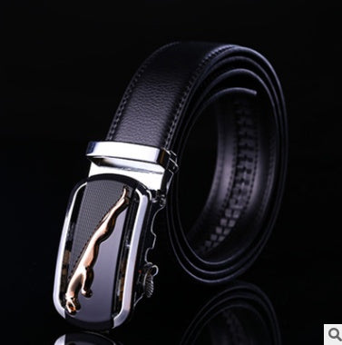 Men’s Factory Direct Automatic Leather Belt | Premium Wholesale Business Ratchet Belt | Luxury Genuine Leather Men's Belt | Sleek Professional No-Hole Automatic Waistband