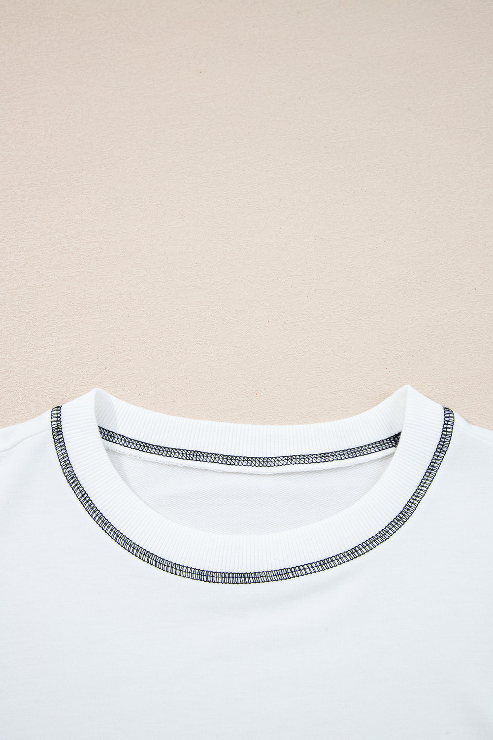Threaded Pear Clare Contrast Stitching Oversize Sweatshirt