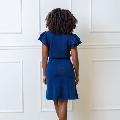 Flutter Sleeve Sweater Dress