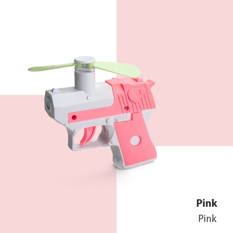 Radish Gun Mini Portable Fan Toy Green Pink Yellow Color Variants