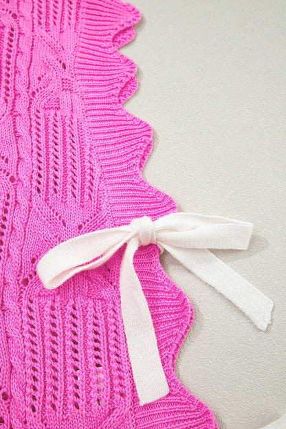 Threaded Pear Ainara Trim Short Sleeve Sweater