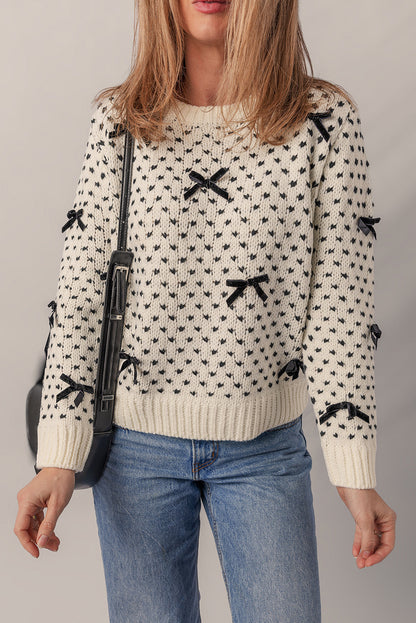 Threaded Pear Scarlett Contrast Ribbed Edge Sweater