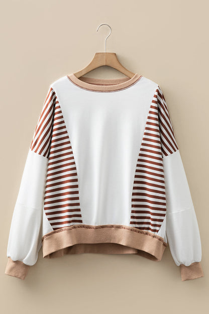 Threaded Pear Zyla Contrast Stitching Oversize Sweatshirt