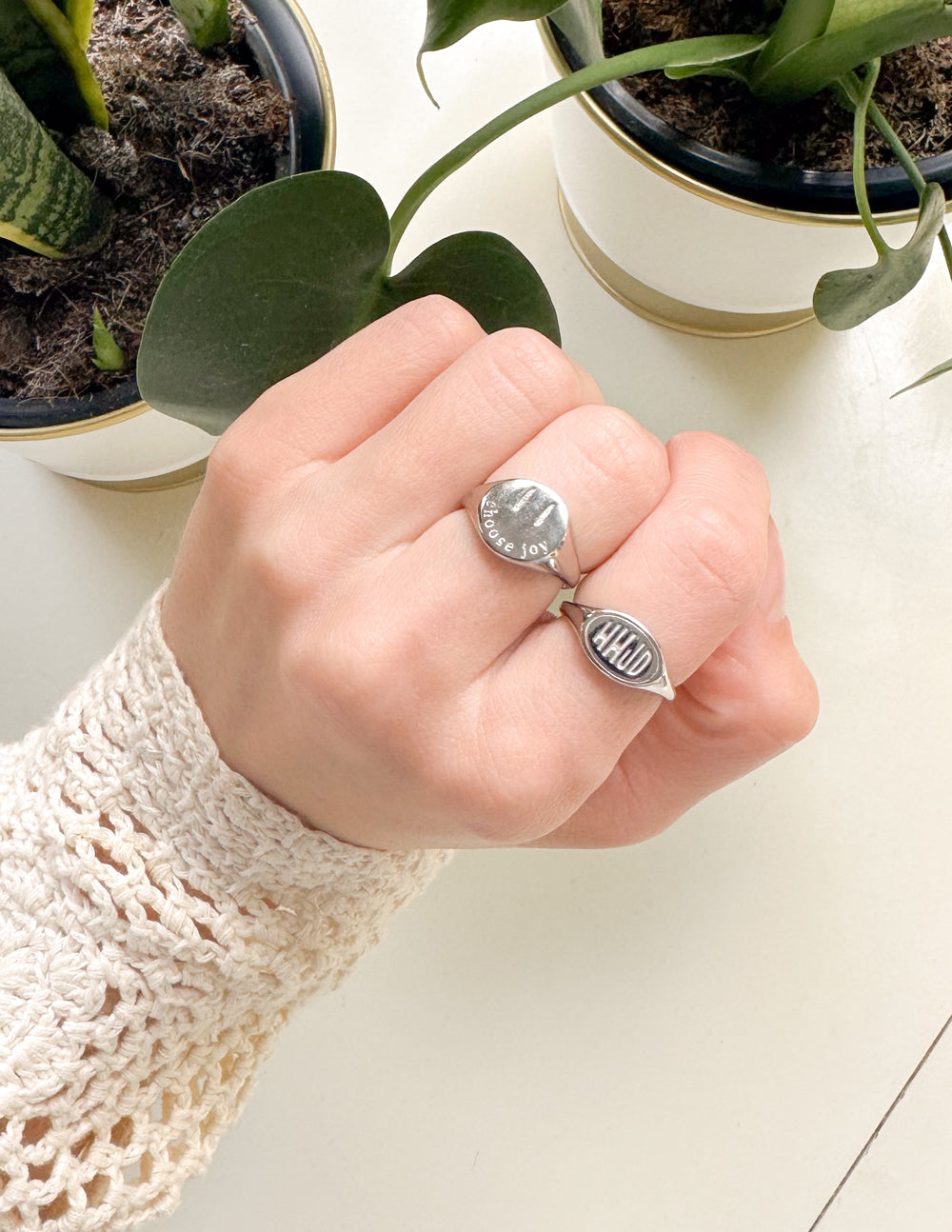 Elevated Faith Silver Choose Joy Ring
