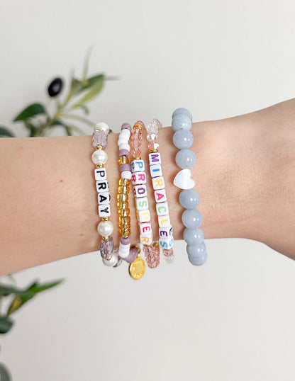 Elevated Faith Prosper Letter Bracelet