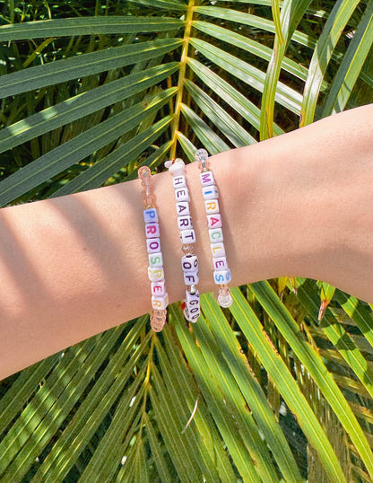 Elevated Faith Miracles Letter Bracelet