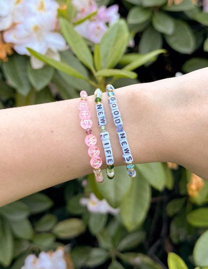 Elevated Faith New Life Letter Bracelet