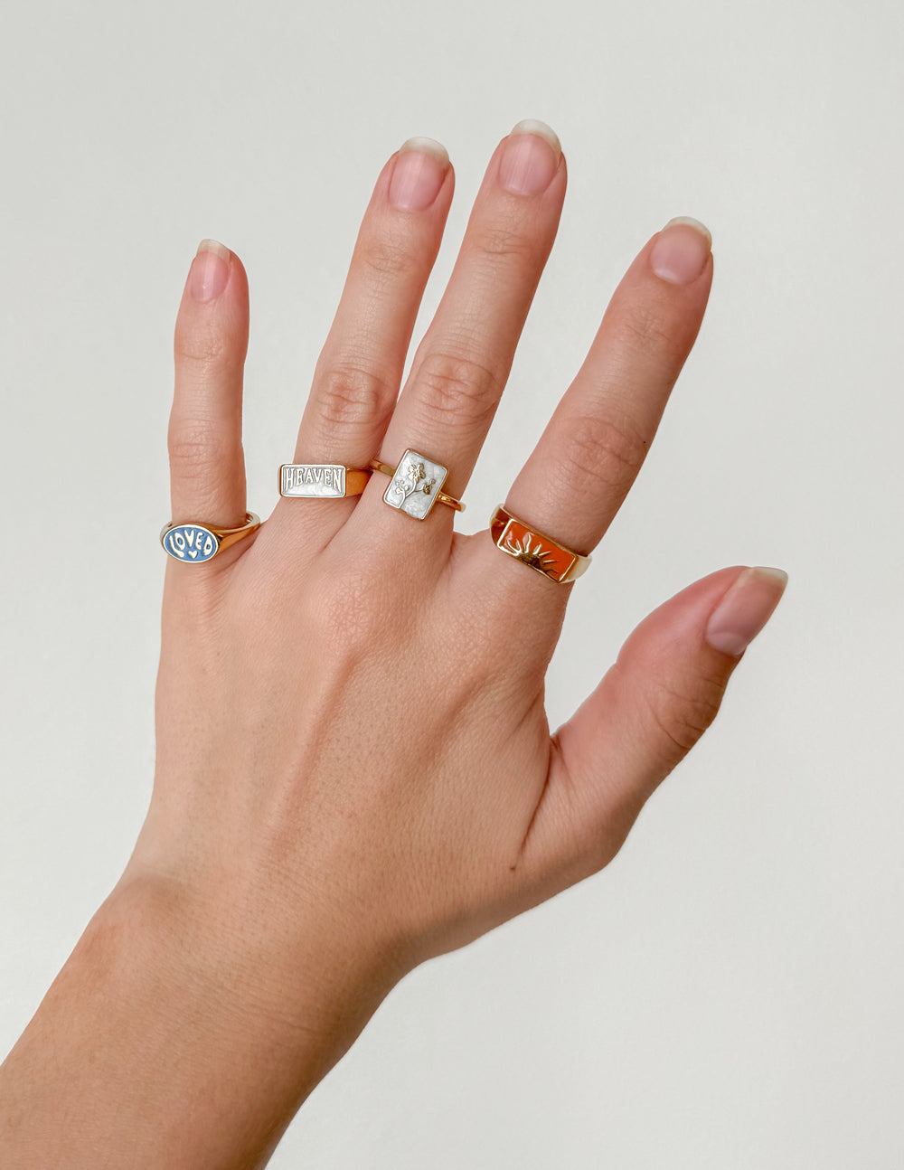 Elevated Faith Heaven Rectangular Signet Ring