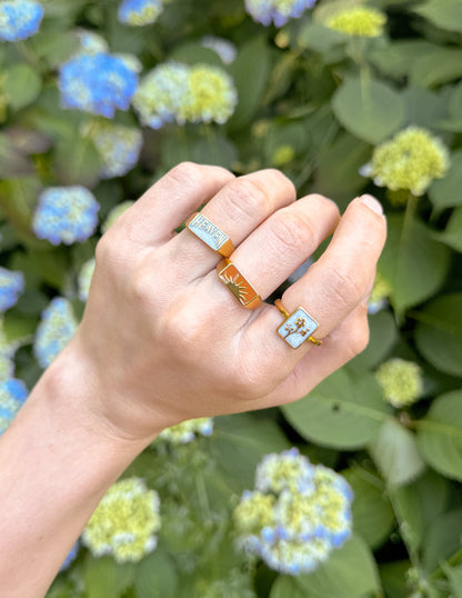 Elevated Faith Sunrise Rectangular Signet Ring