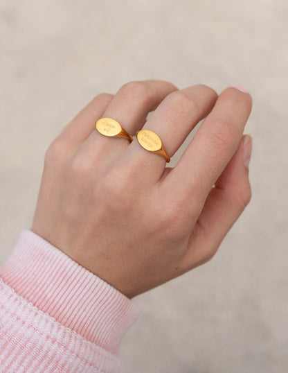 Elevated Faith Above All Oval Signet Ring