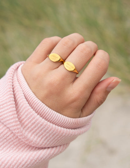 Elevated Faith Above All Oval Signet Ring