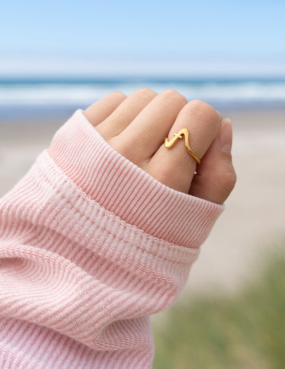 Elevated Faith Wavy Cross Ring
