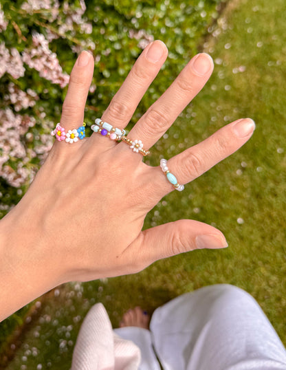 Elevated Faith Pastel Beaded Ring Set