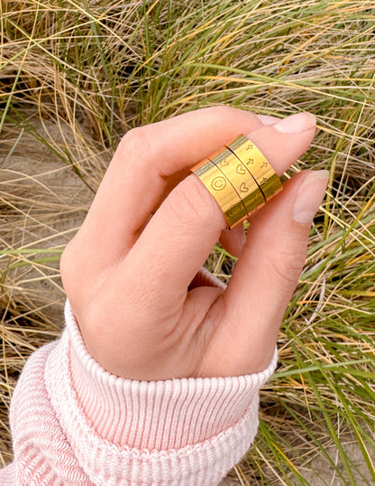 Elevated Faith Peace Engraved Ring Set