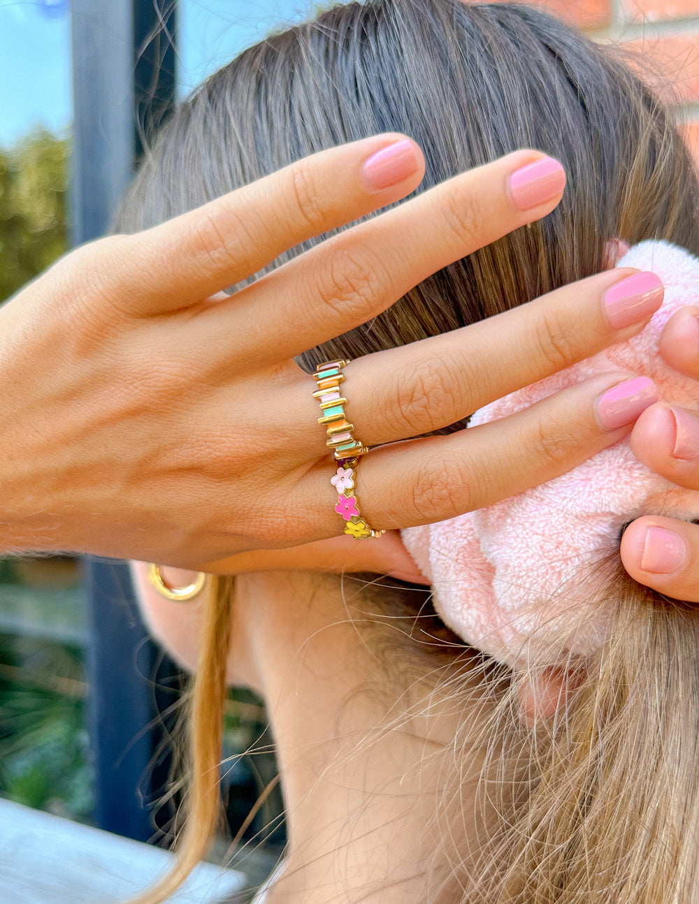 Elevated Faith Floral Enamel Ring
