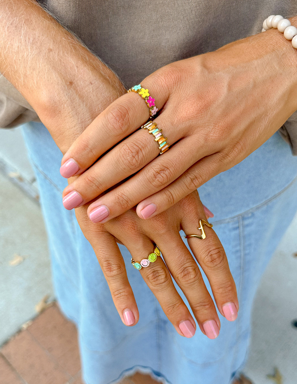 Elevated Faith Floral Enamel Ring
