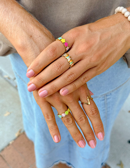 Elevated Faith Smiley Enamel Ring