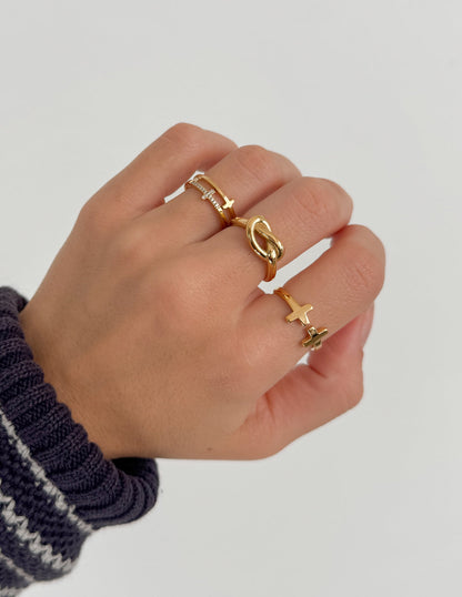Elevated Faith Stacked Cross Gem Ring