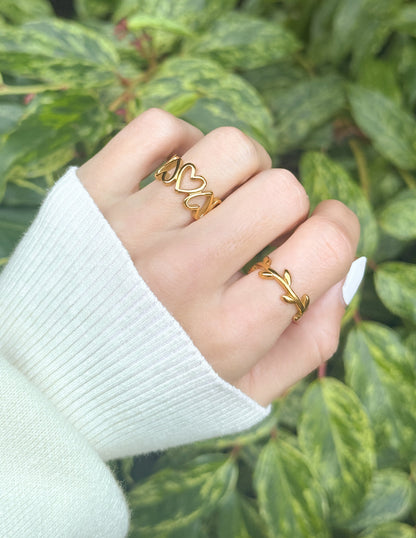 Elevated Faith Heart Chain Ring