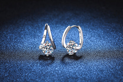 S925 Sterling Silver Moissanite Earrings | Affordable Luxury Sparkling Studs | High-Sense VVS Clarity Moissanite Jewelry | Trendy Minimalist Silver Earrings | 2026 High-Fashion Radiant Women’s Accessories