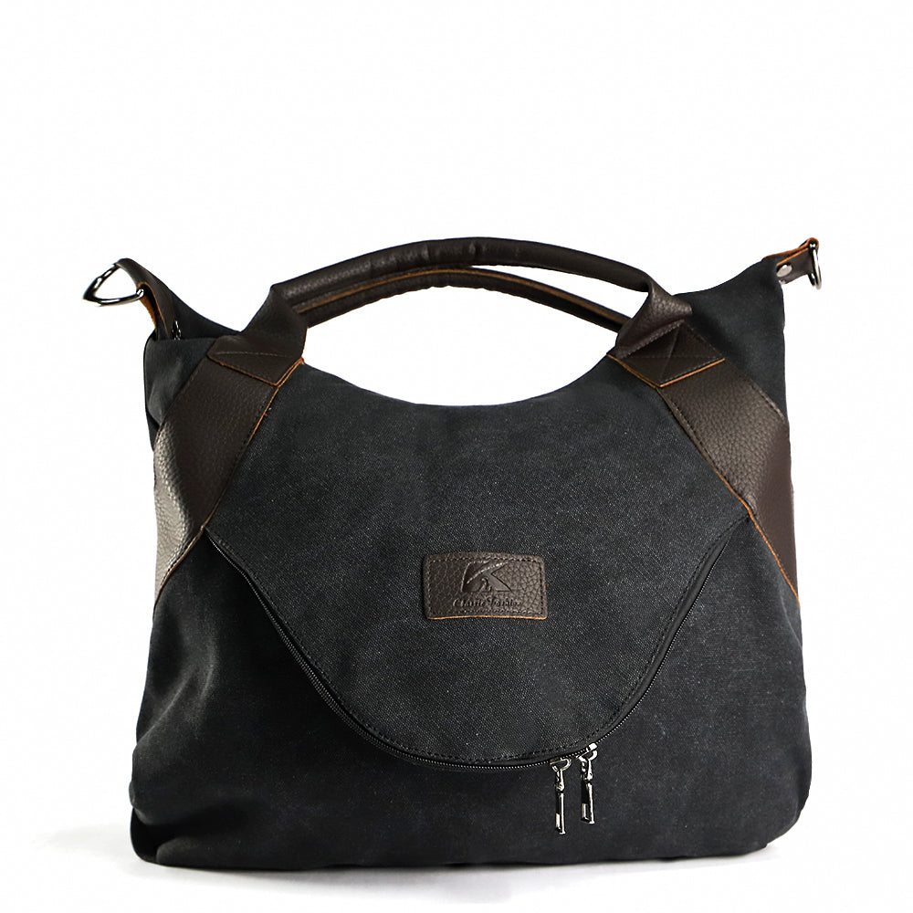 Minimalist Retro Canvas Shoulder Bag for Women | Vintage Crossbody Handbag | Large Capacity Aesthetic Daily Tote | High-Sense Casual Messenger Bag for Work & Travel