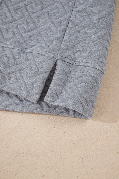 Threaded Pear Saige Half Zipper Collared Sweatshirt