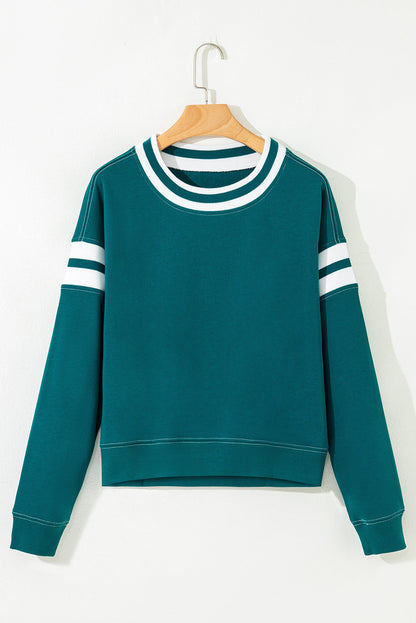 Threaded Pear Jadeita Patchwork Drop Shoulder Sweatshirt