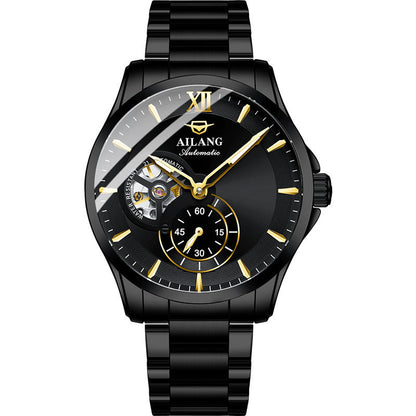 Men’s Mechanical Waterproof Watch | High-Sense Automatic Executive Timepiece | Trendy Minimalist Luxury Skeleton Watch | Luxury-Label Statuesque Radiant Accessory | 2026 High-Fashion Emerald-Luxe Essential