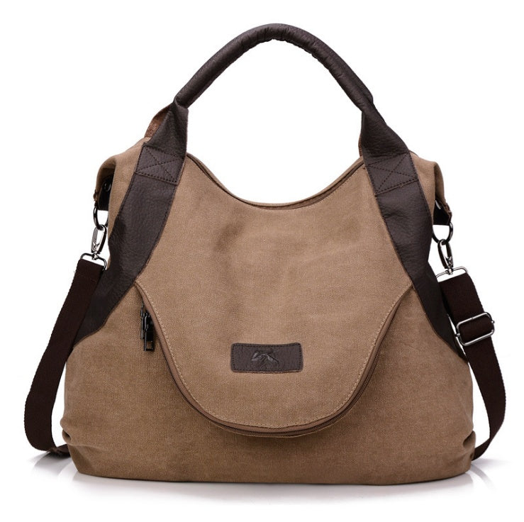 Minimalist Retro Canvas Shoulder Bag for Women | Vintage Crossbody Handbag | Large Capacity Aesthetic Daily Tote | High-Sense Casual Messenger Bag for Work & Travel