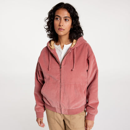 Alpine Design Women's Ad Cord Corduroy Quilted Fz Full Zip Hoodie