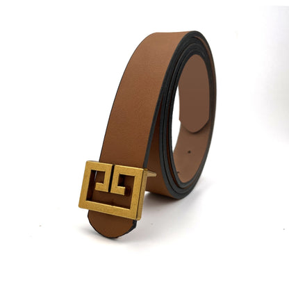 Women’s Premium Bronze Decorative Belt | Elegant Metallic Waist Cinch for Dresses | Antique Gold-Tone Fashion Belt | Trendy Sculpted Buckle Accessory for Blazers | 2026 Luxury Statement Belt Collection