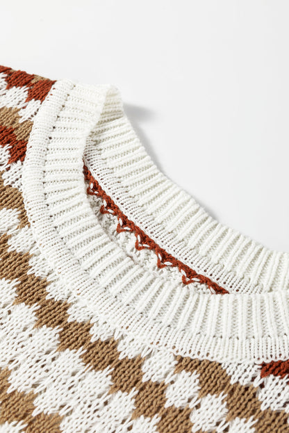 Threaded Pear Jimena Patterned Drop Shoulder Sweater