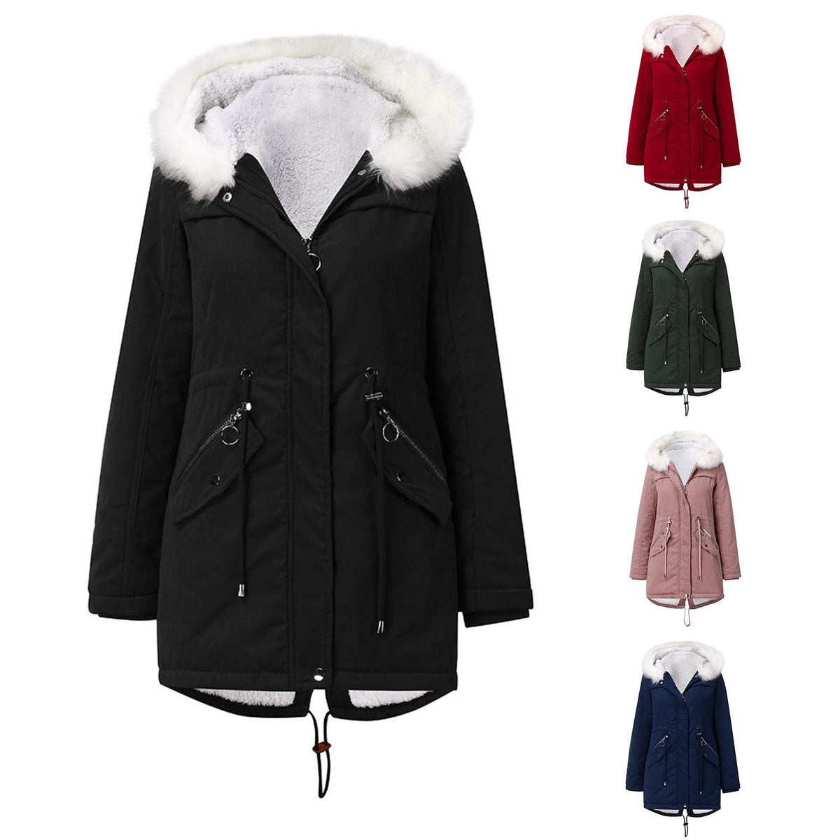 Women’s Fur Collar Padded Parka