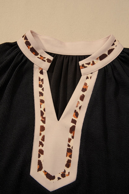 Threaded Pear Ainsley Block Trim Ribbed PLUS Dress
