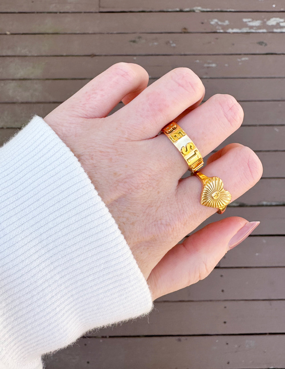 Elevated Faith Floral Signet Ring
