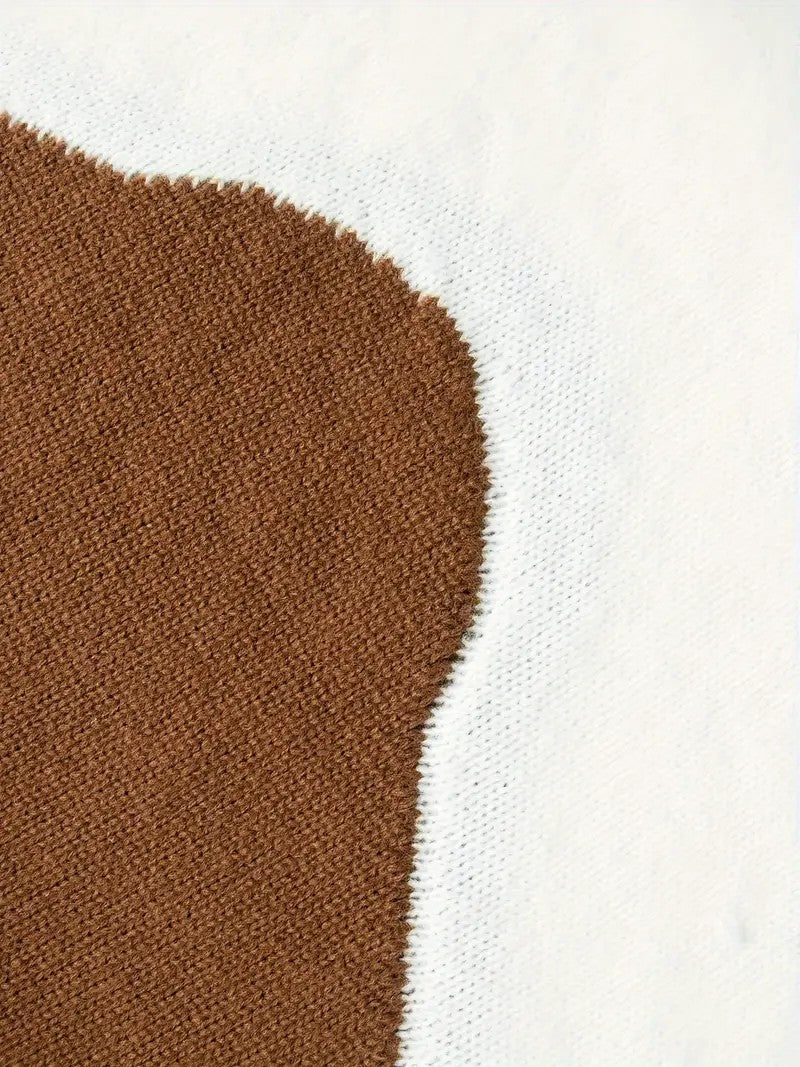✨Cozy Color Block Knit Hoodie with Drawstring Details (Final Days: Big Savings!!!)