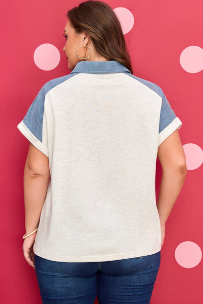 Threaded Pear Maddie Cuffed Sleeve Polo PLUS Tee