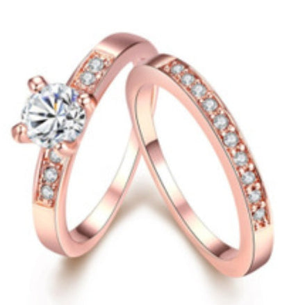 Luxury Rose Gold Ring with Diamonds | High-Sense Diamond Eternity Band | Trendy Minimalist Rose Gold Engagement Ring | Premium Sparkling Diamond Promise Ring | 2026 High-Fashion Radiant Women’s Jewelry