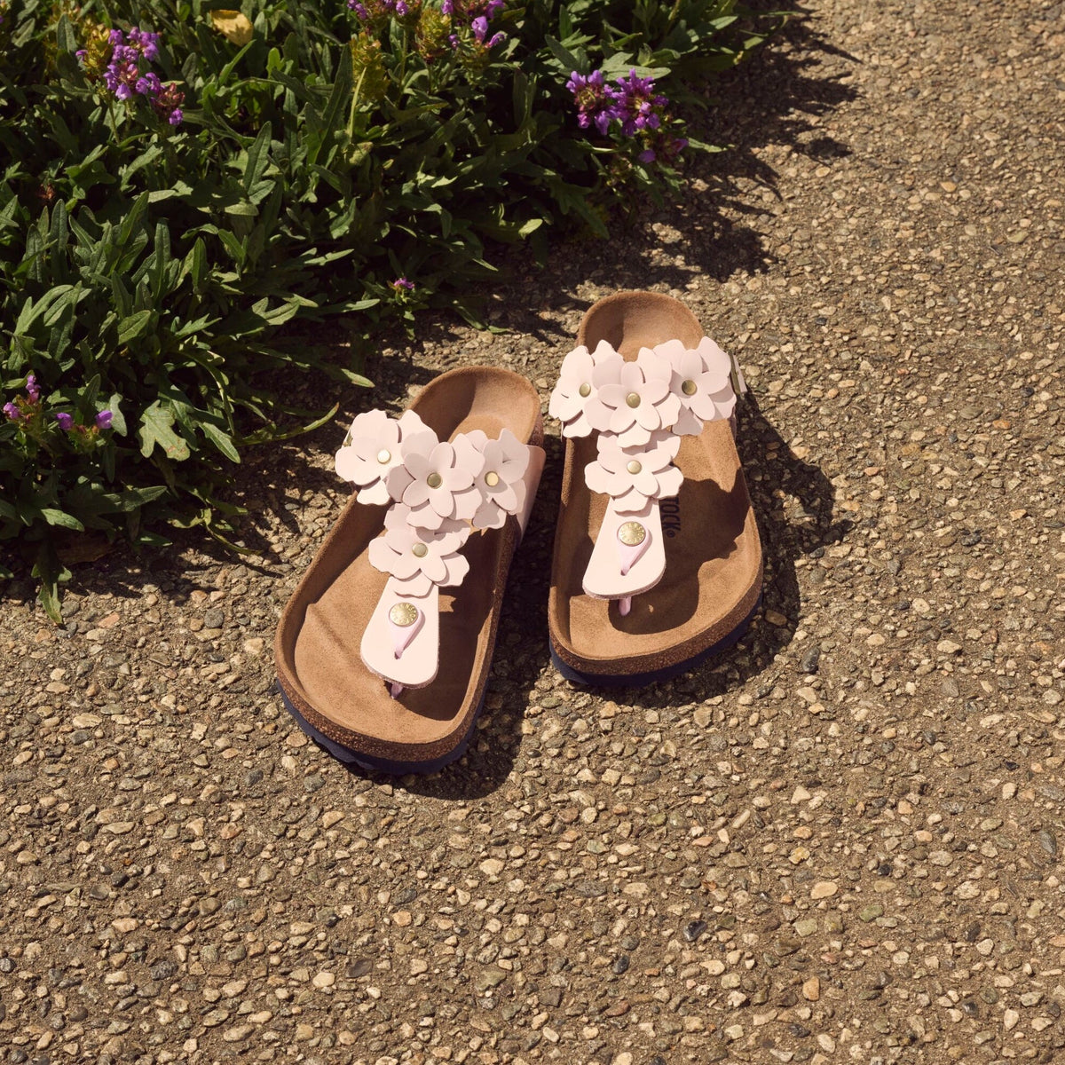 Birkenstock Gizeh Kids Birko-Flor Flower Light Rose