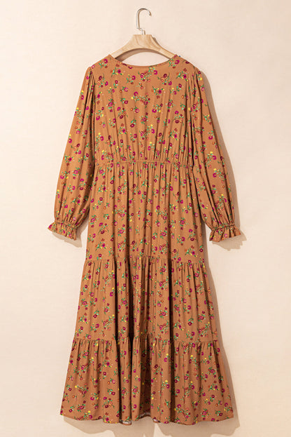 Threaded Pear Charleigh Sleeve Tiered Maxi PLUS Dress