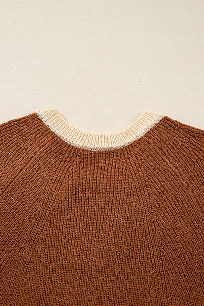 Threaded Pear Gabriella Knit Neckline Short Cardigan