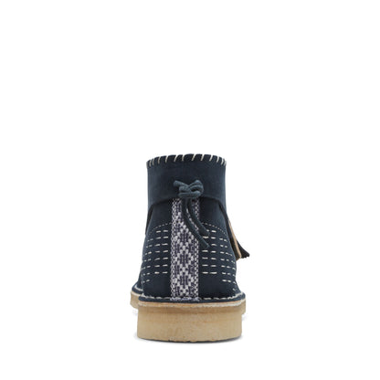 Clarks Women's Desert Boot Navy Sashiko Booties