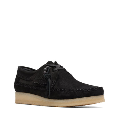 Clarks Women's Weaver Black Suede Sneakers