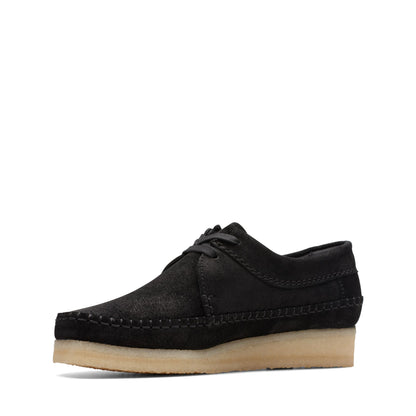 Clarks Women's Weaver Black Suede Sneakers