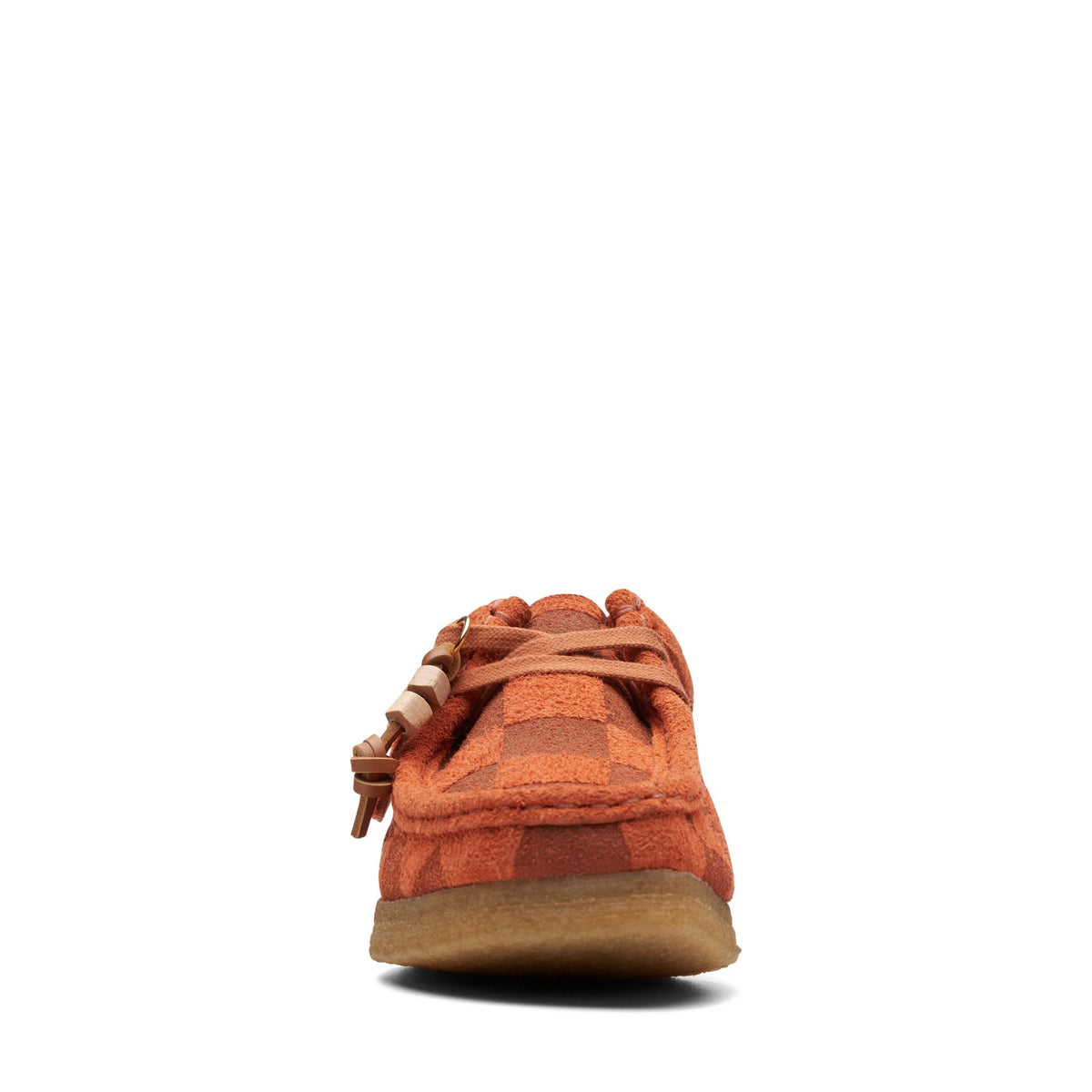 Clarks Women's Wallabee Orange Check Moccasins