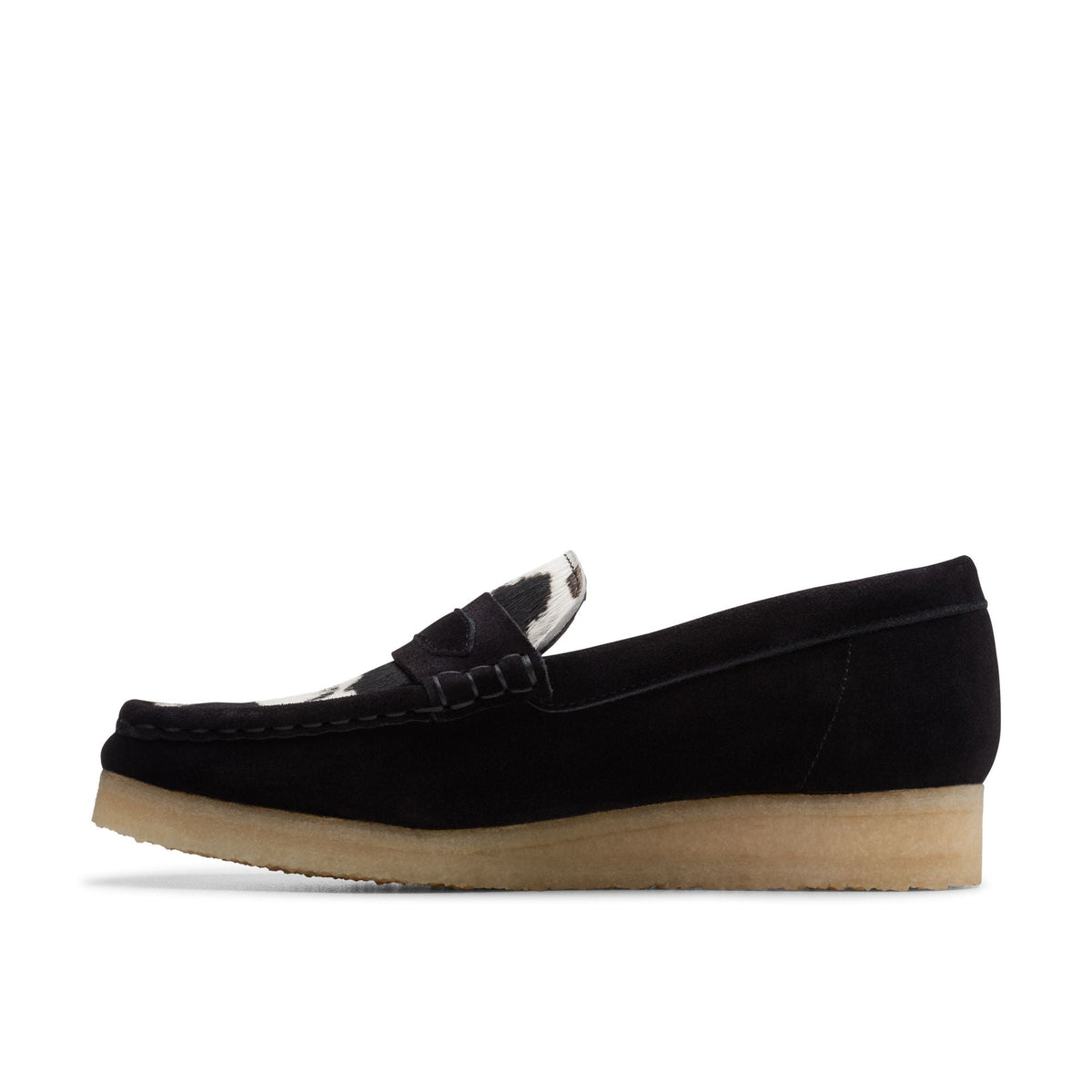 Clarks Women's Wallabee Loafer Cow Print Hairon Loafers