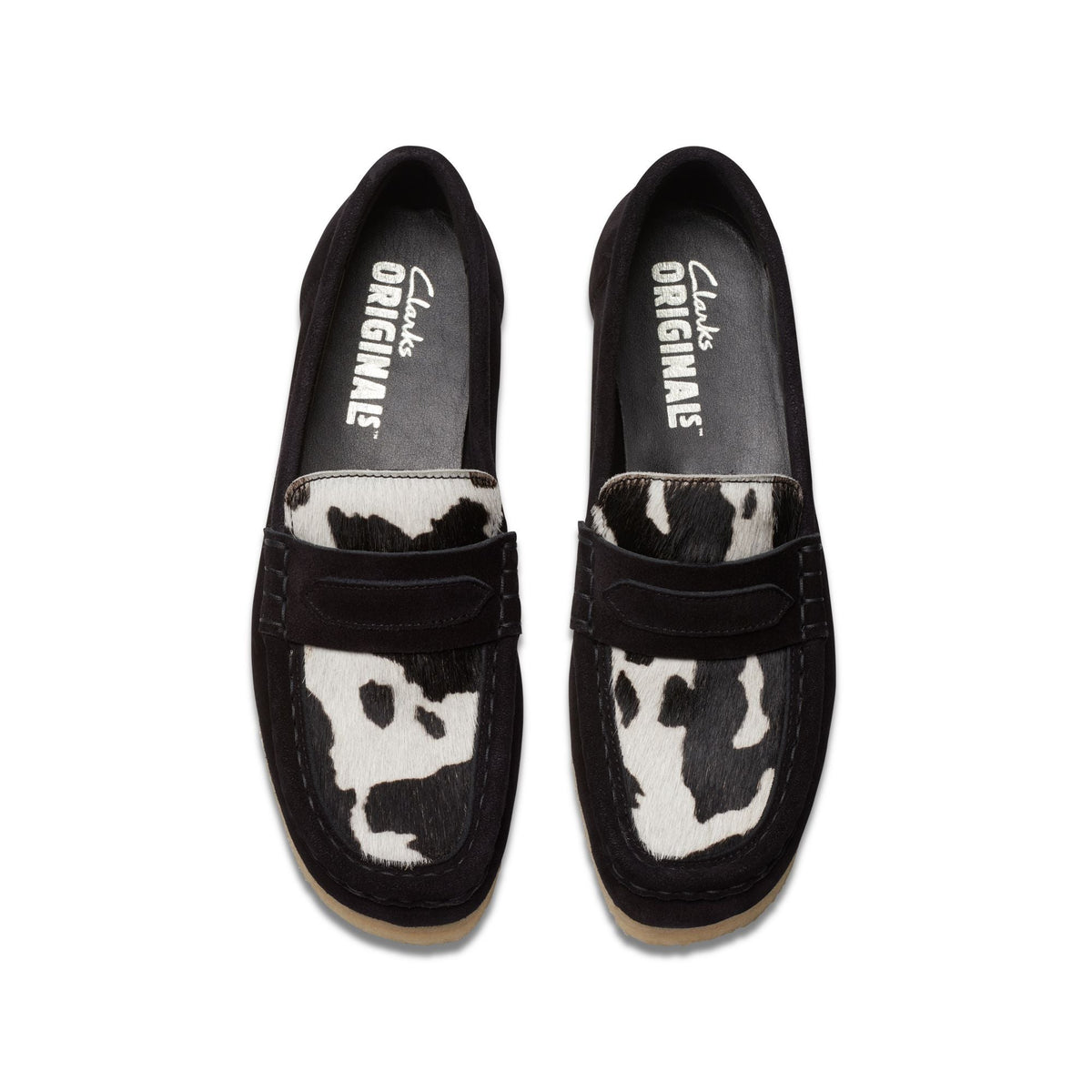 Clarks Women's Wallabee Loafer Cow Print Hairon Loafers